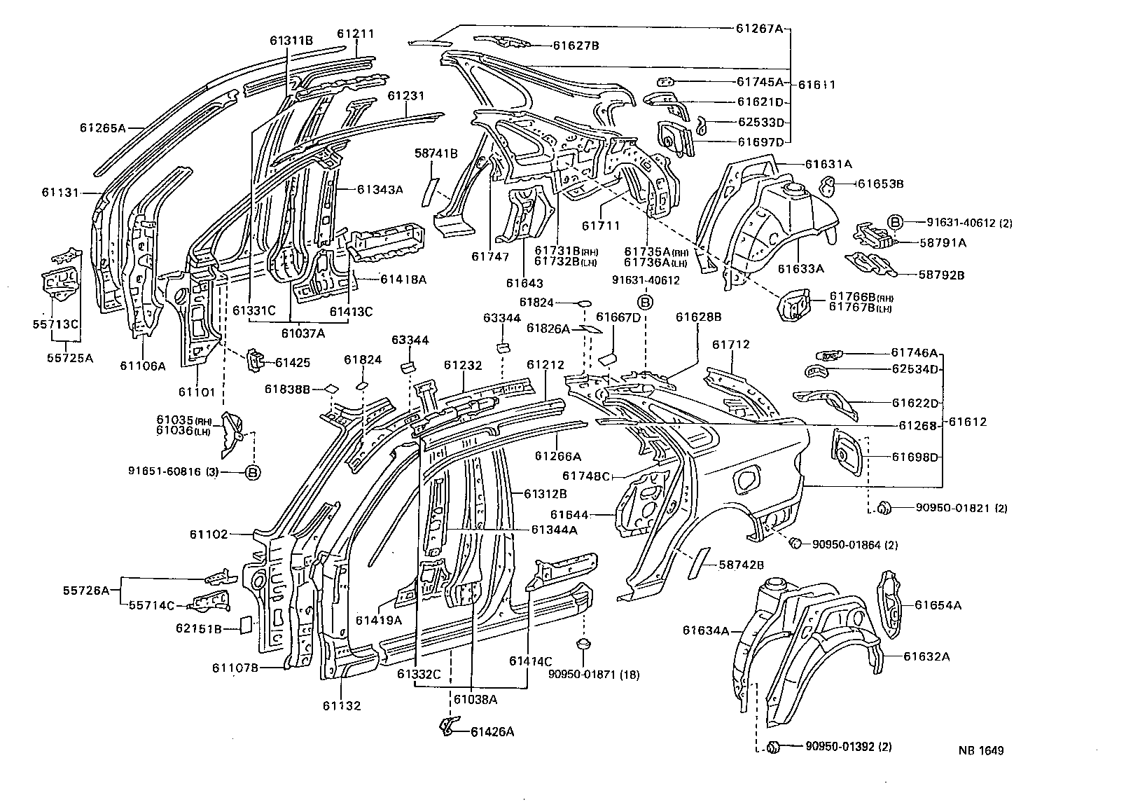 Exploded illustration NB1649
