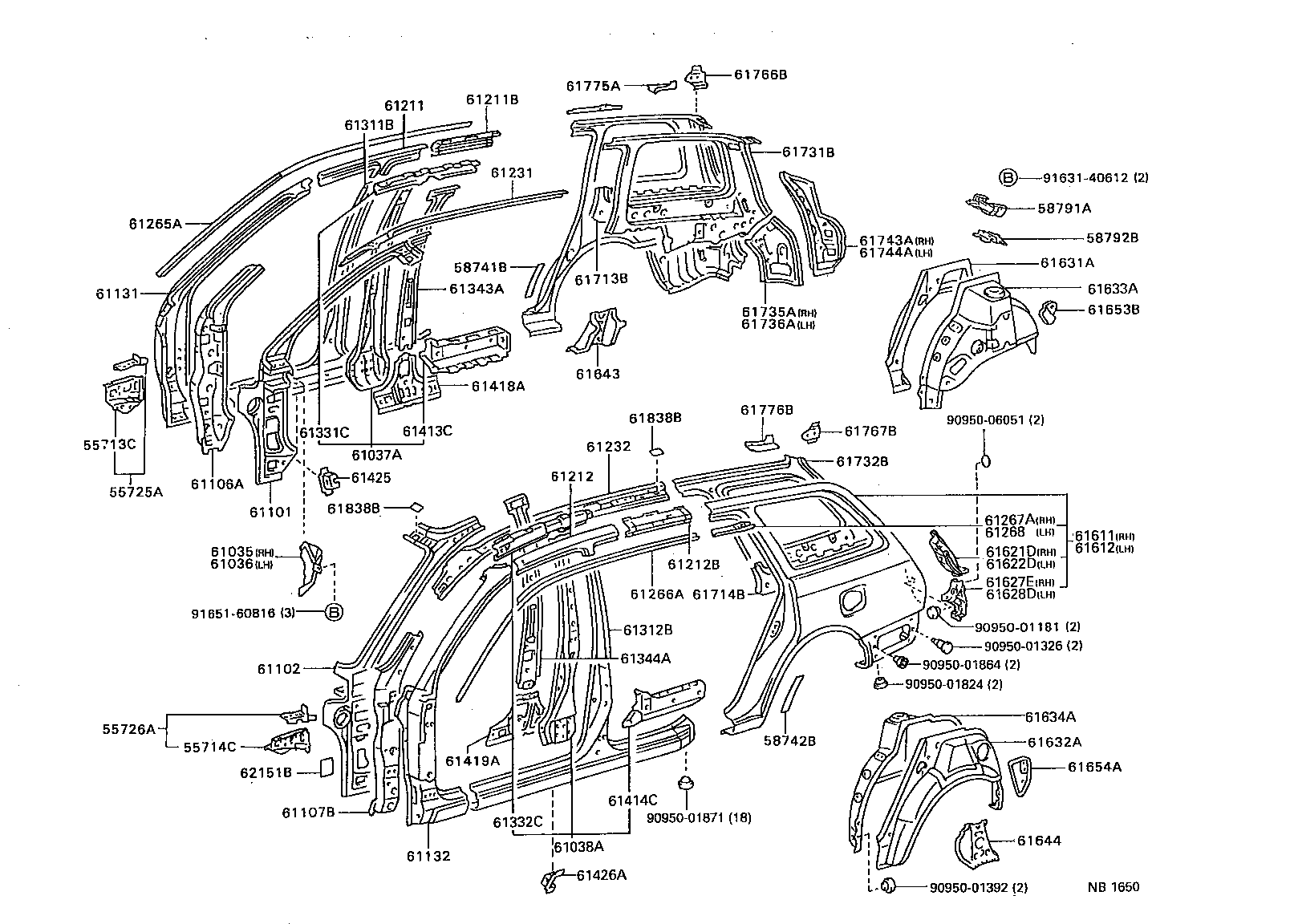 Exploded illustration NB1650