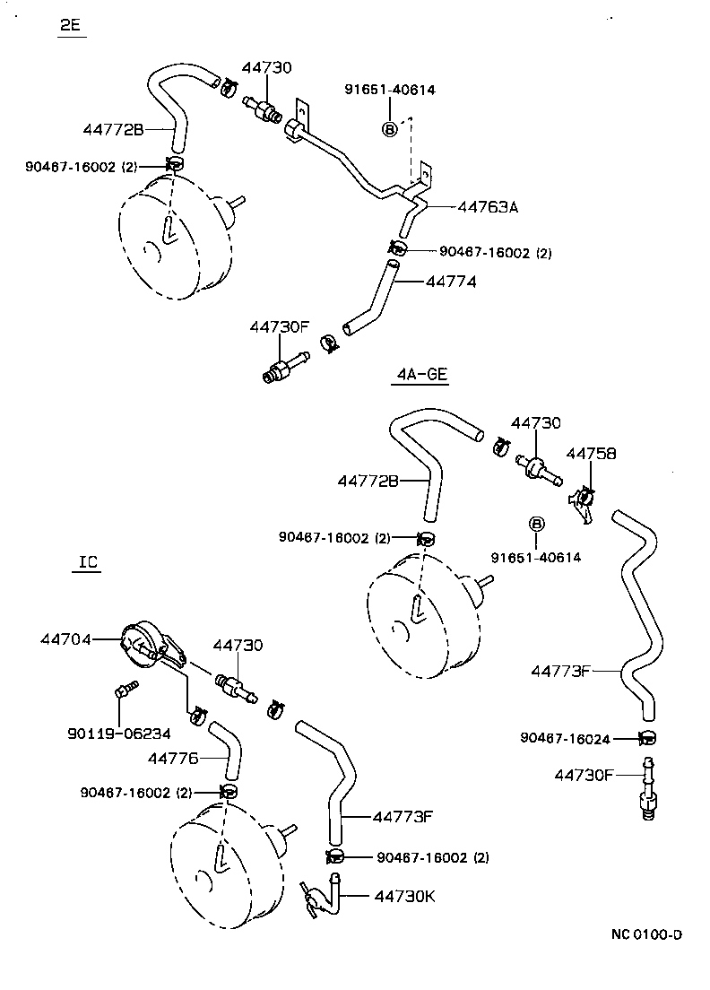 Exploded illustration NC0100D