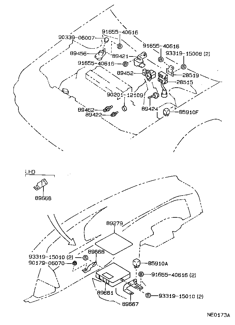 Exploded illustration NE0173A