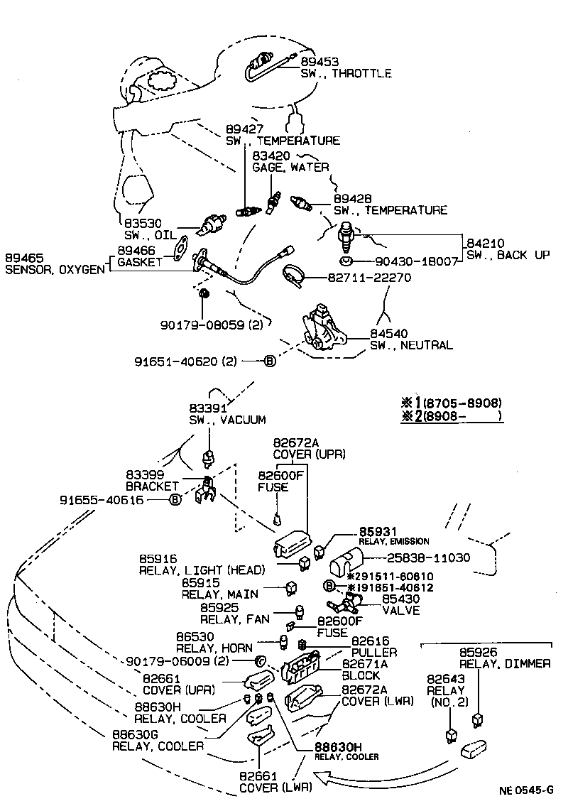 Exploded illustration NE0545G