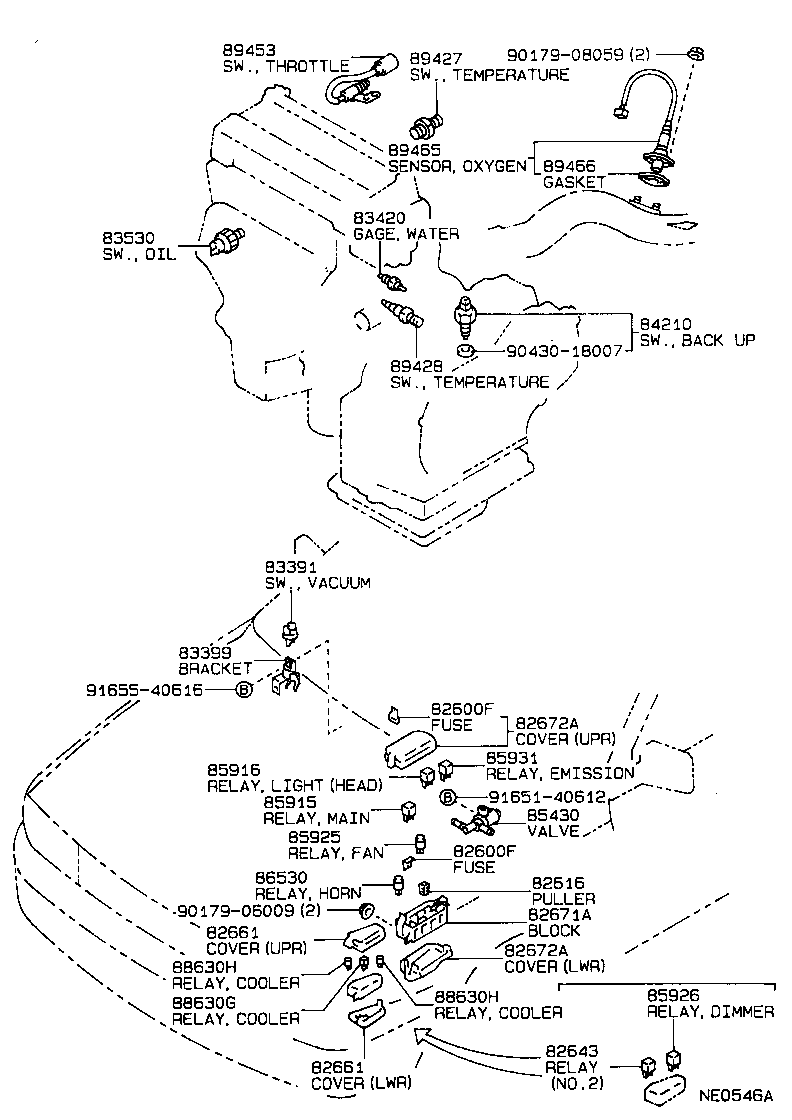Exploded illustration NE0546A