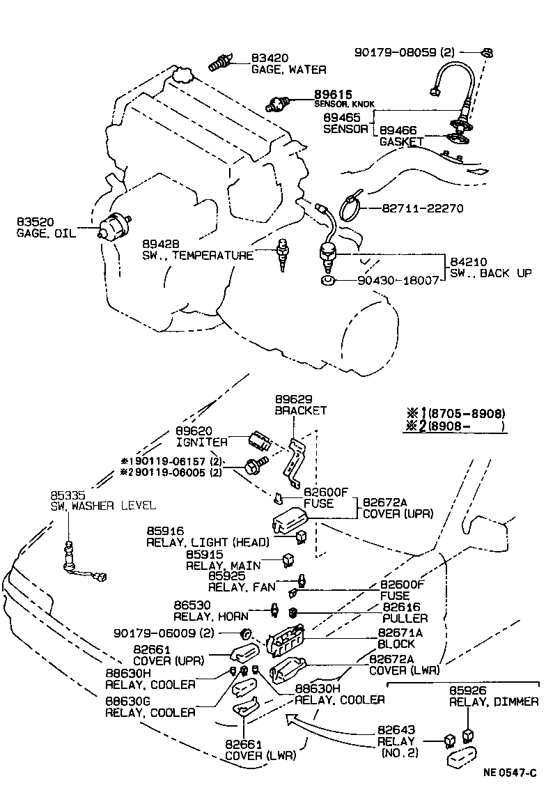 Exploded illustration NE0547C