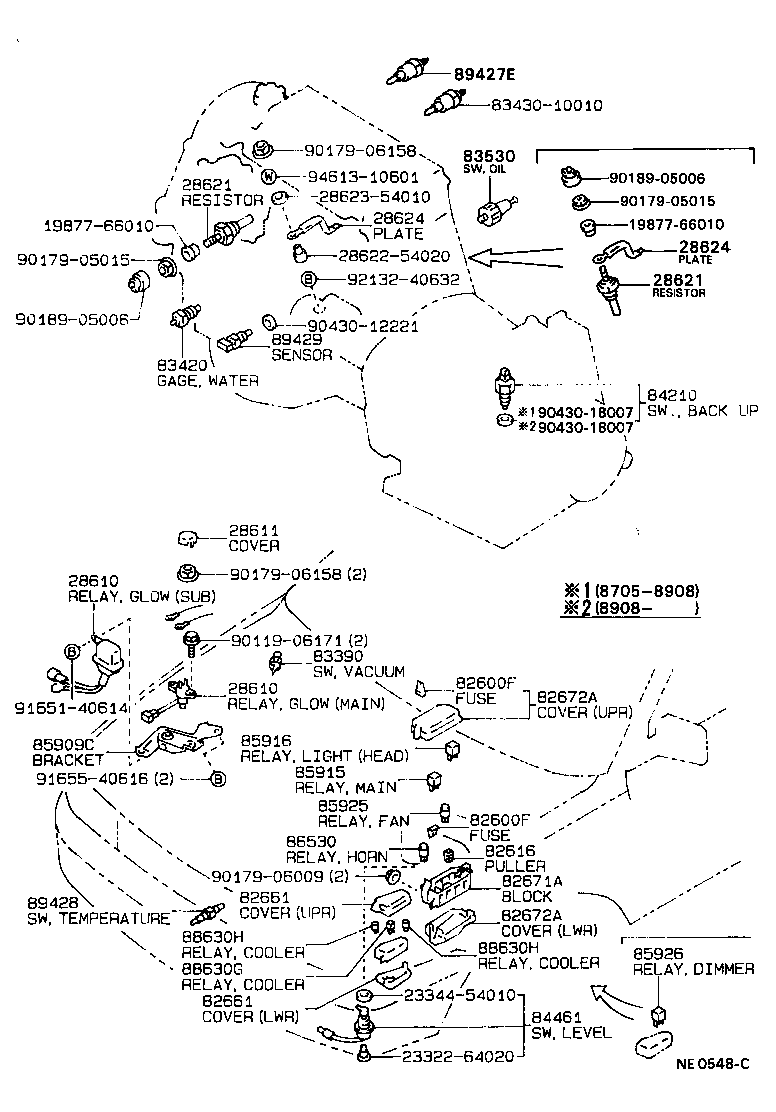 Exploded illustration NE0548C