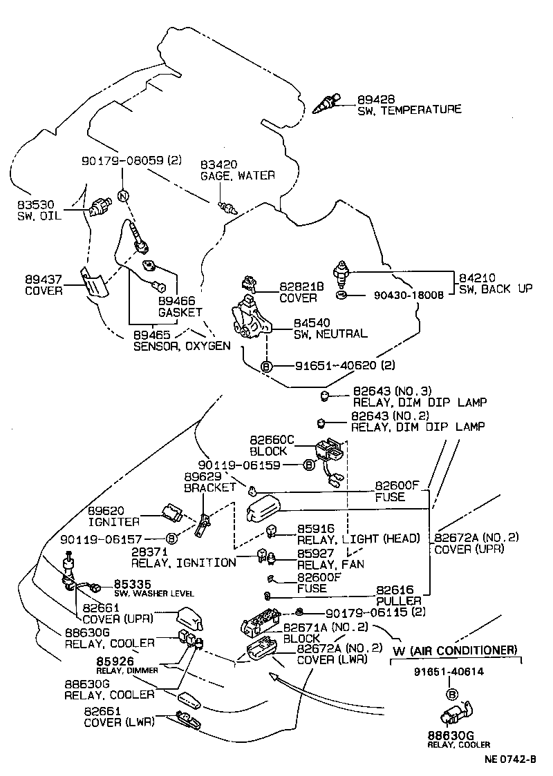 Exploded illustration NE0742B