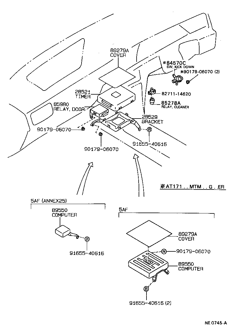 Exploded illustration NE0745A