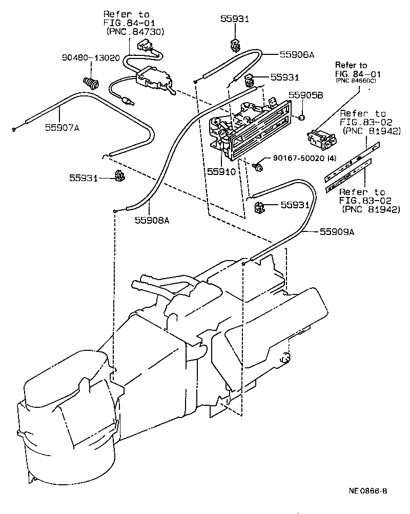Exploded illustration NE0866B