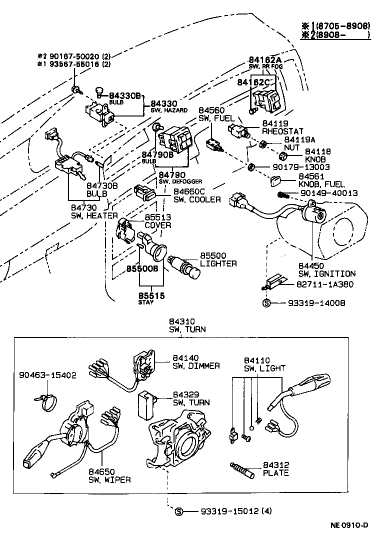 Exploded illustration NE0910D