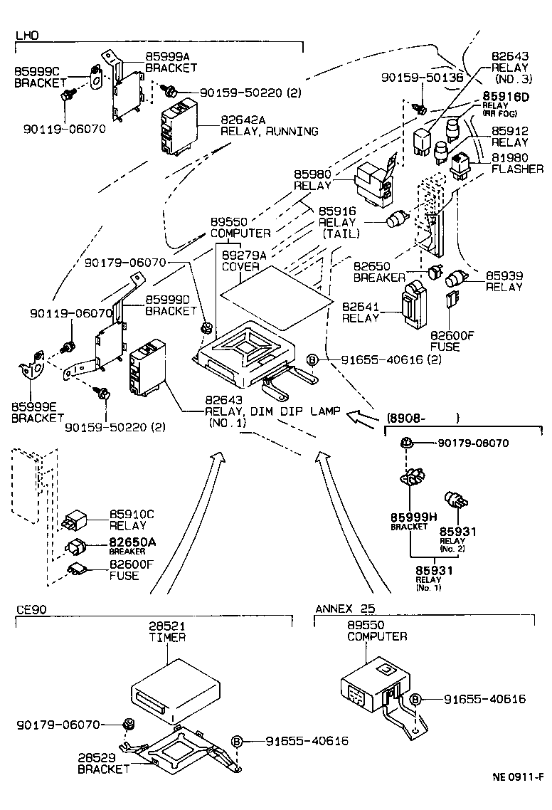 Exploded illustration NE0911F