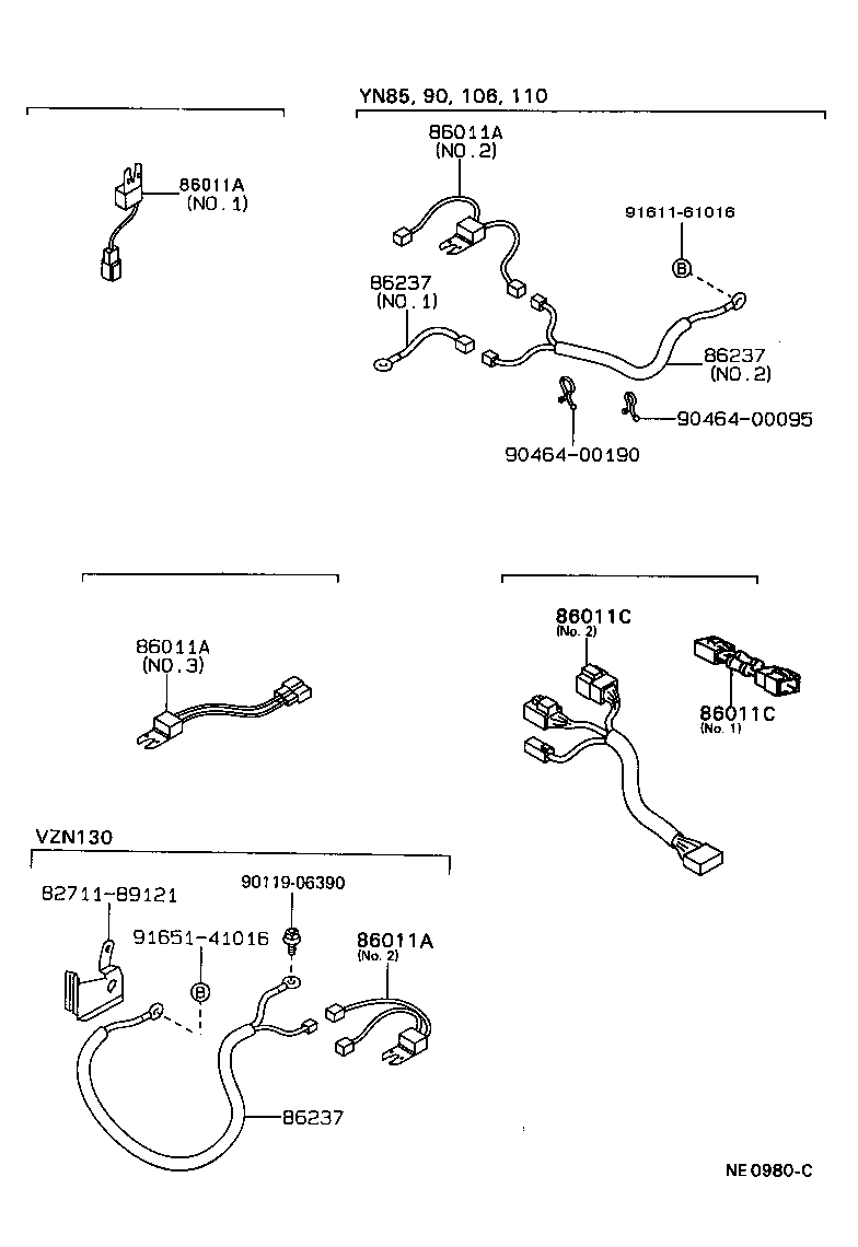 Exploded illustration NE0980C