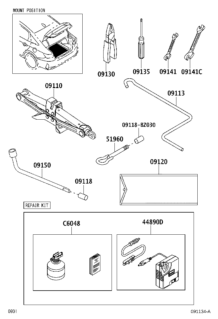 Exploded illustration 091134A