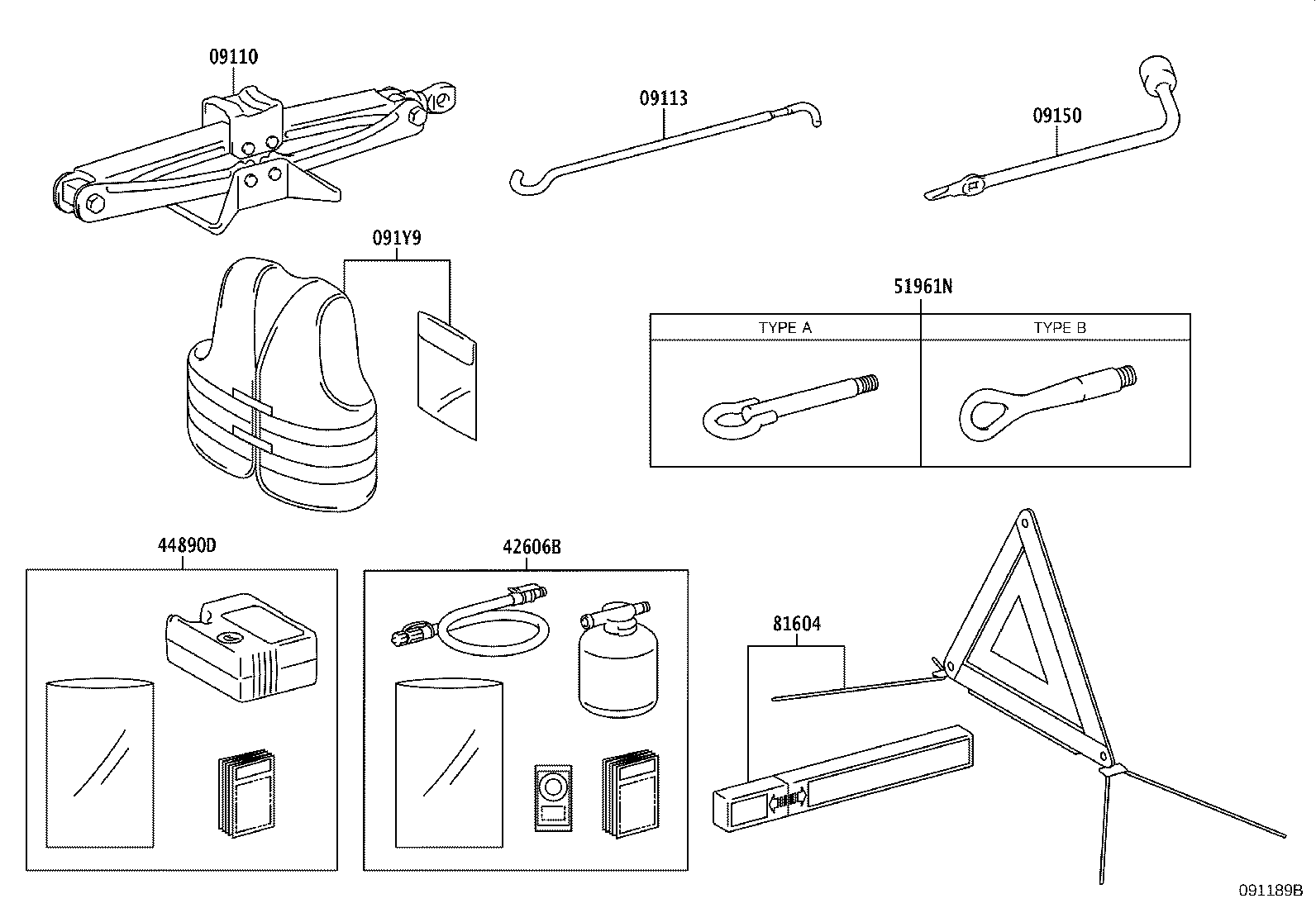 Exploded illustration 091189B