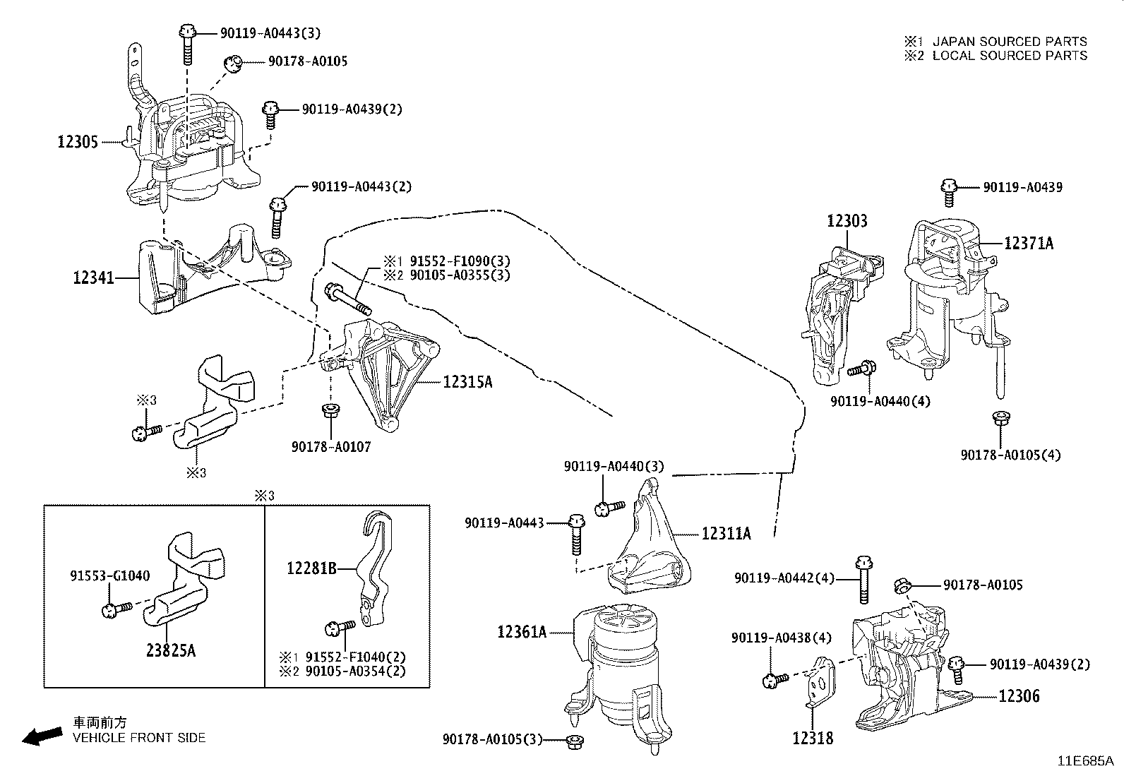 Exploded illustration 11E685A