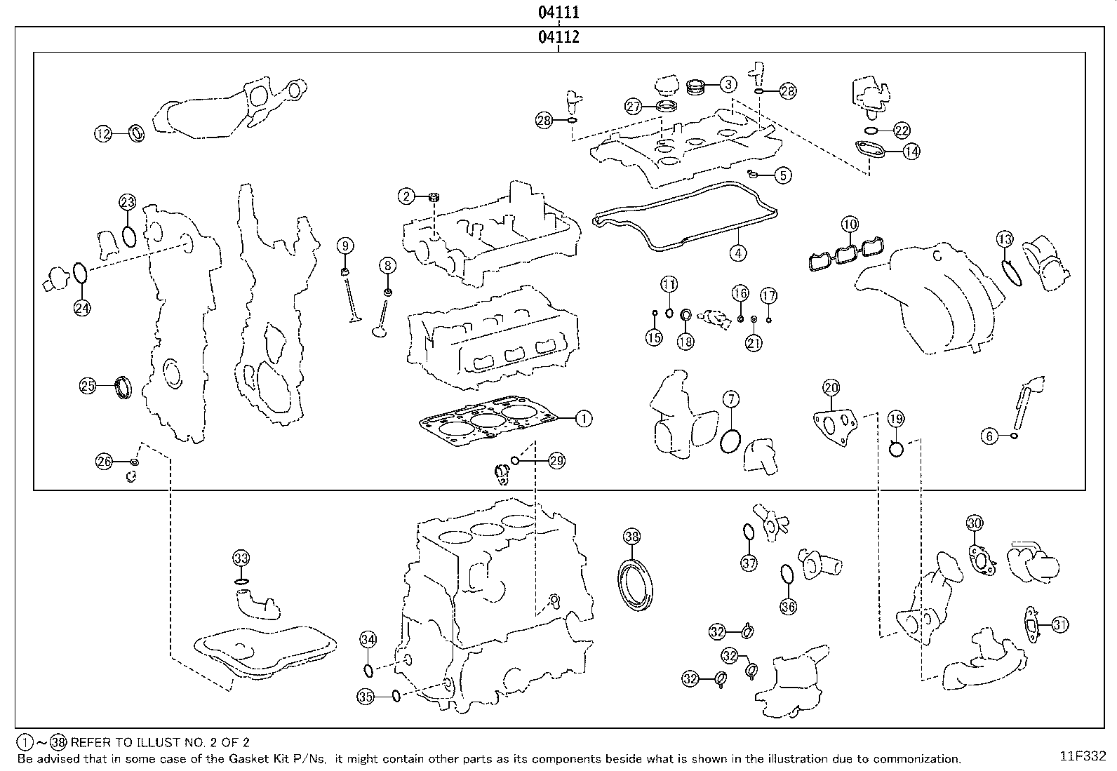 Exploded illustration 11F332