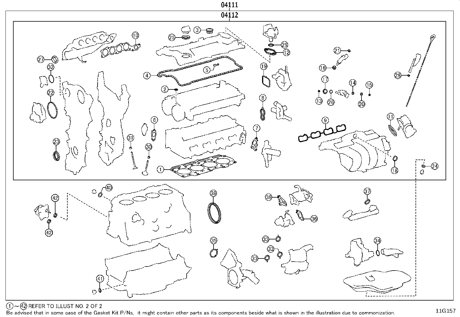 Exploded illustration 11G157
