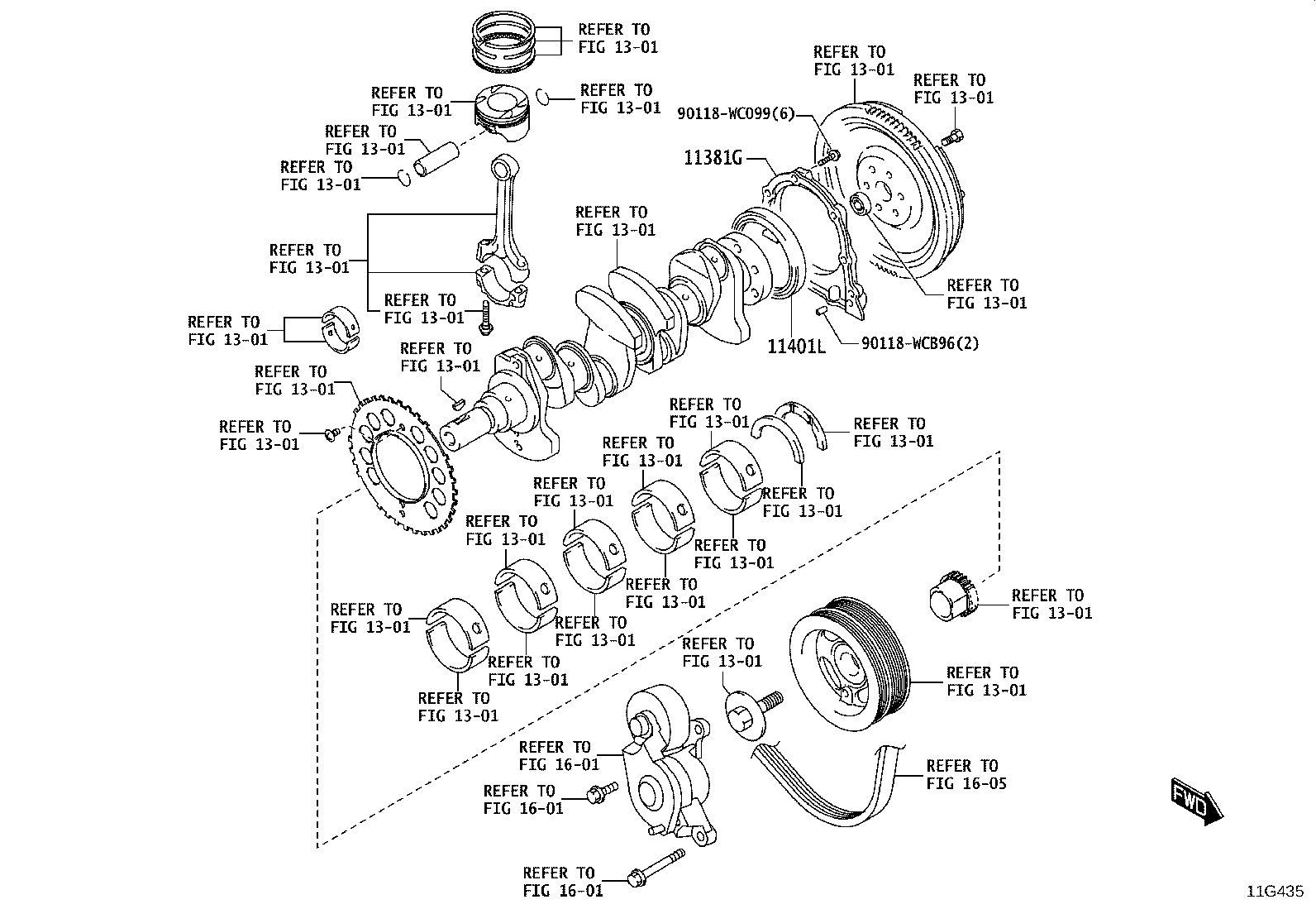 Exploded illustration 11G435