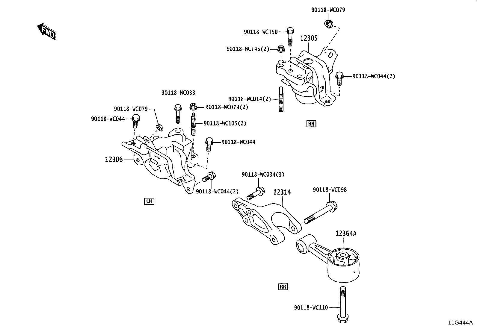 Exploded illustration 11G444A