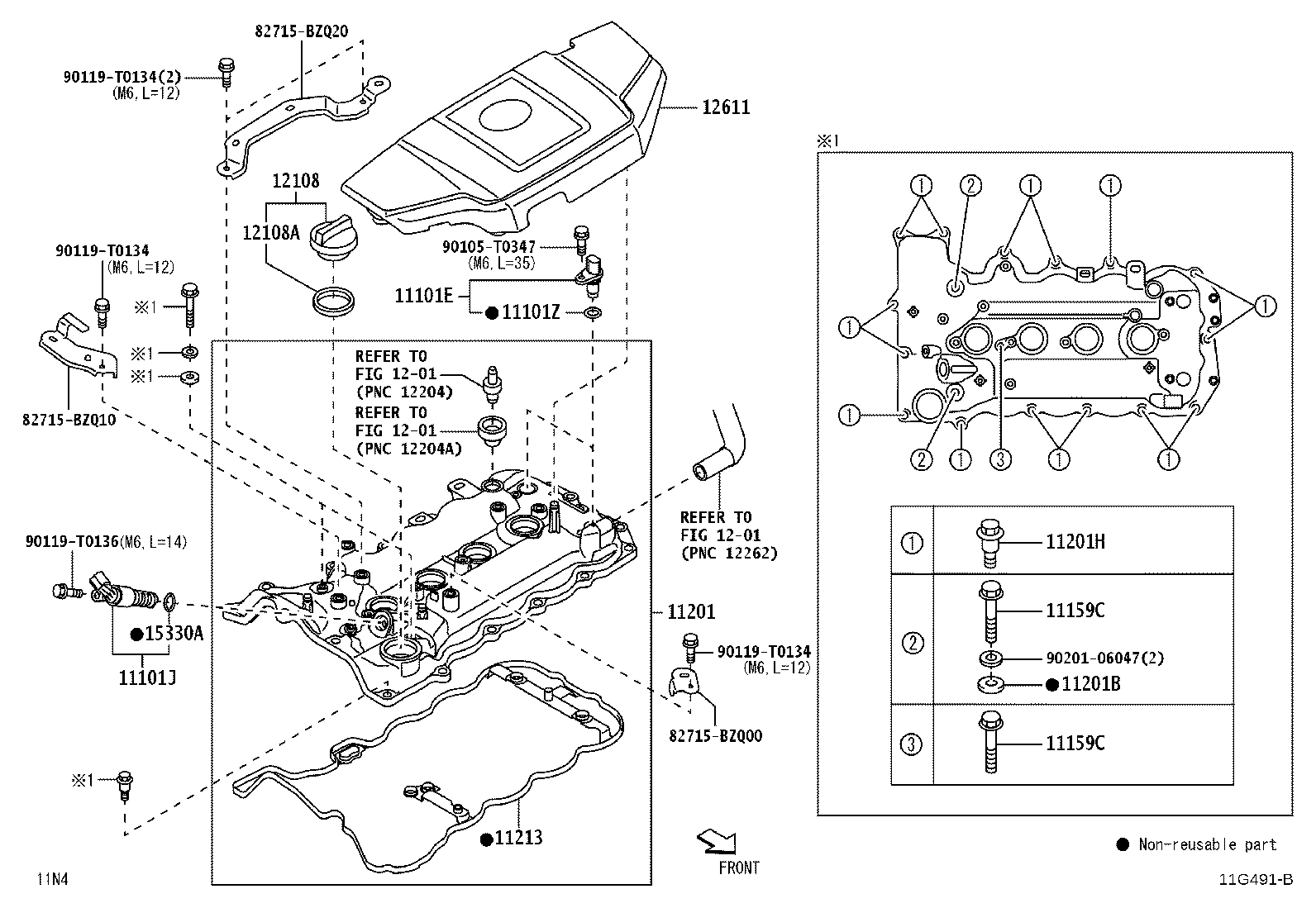 Exploded illustration 11G491B