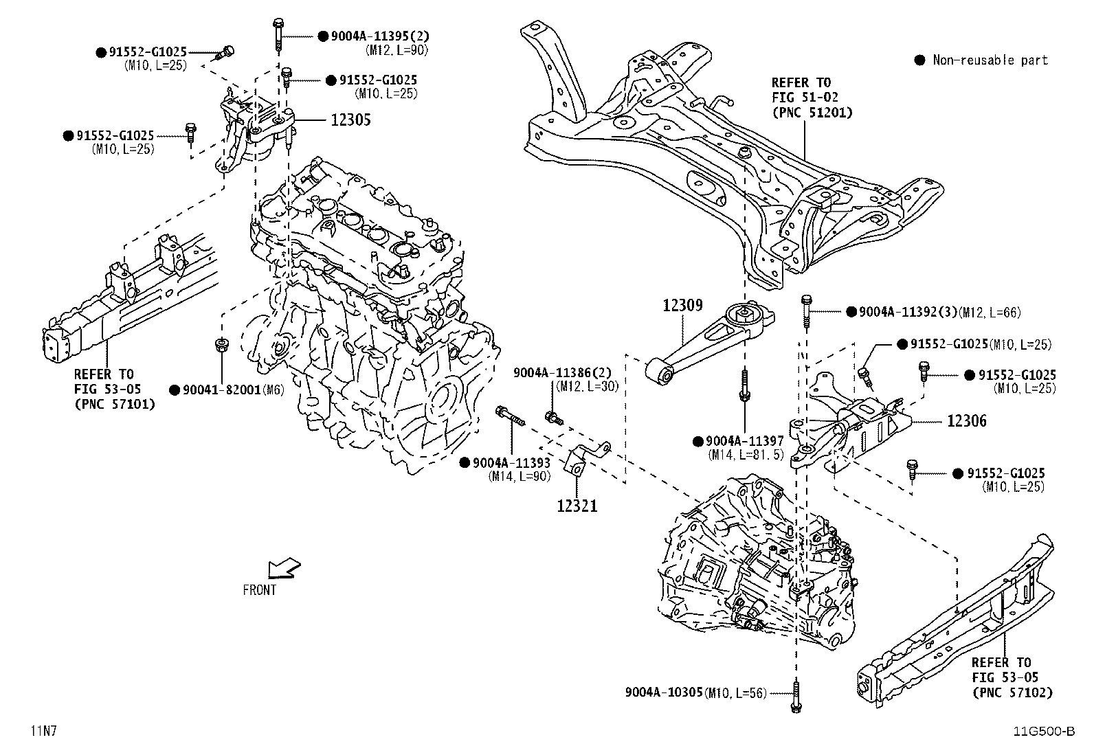 Exploded illustration 11G500B