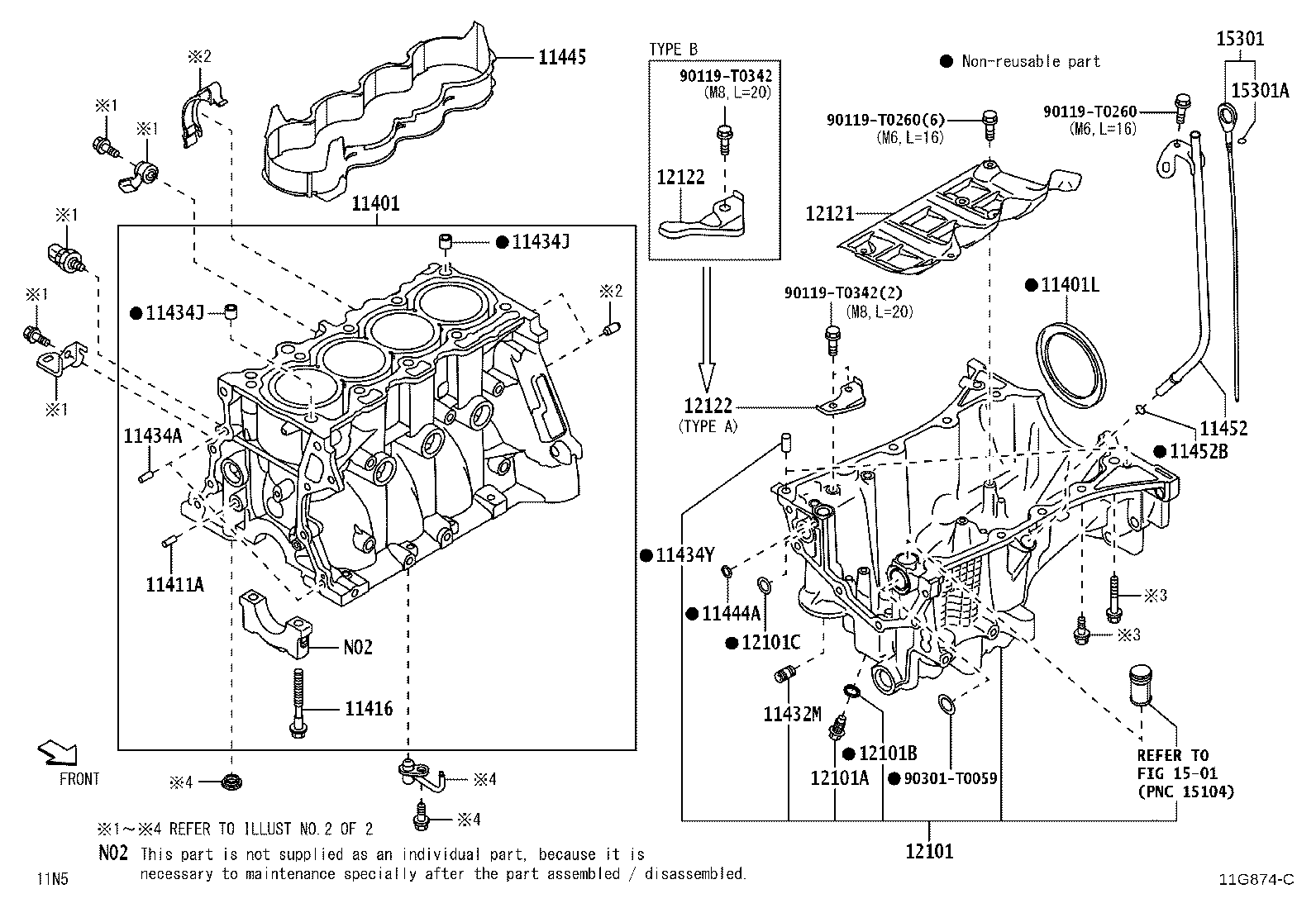 Exploded illustration 11G874C