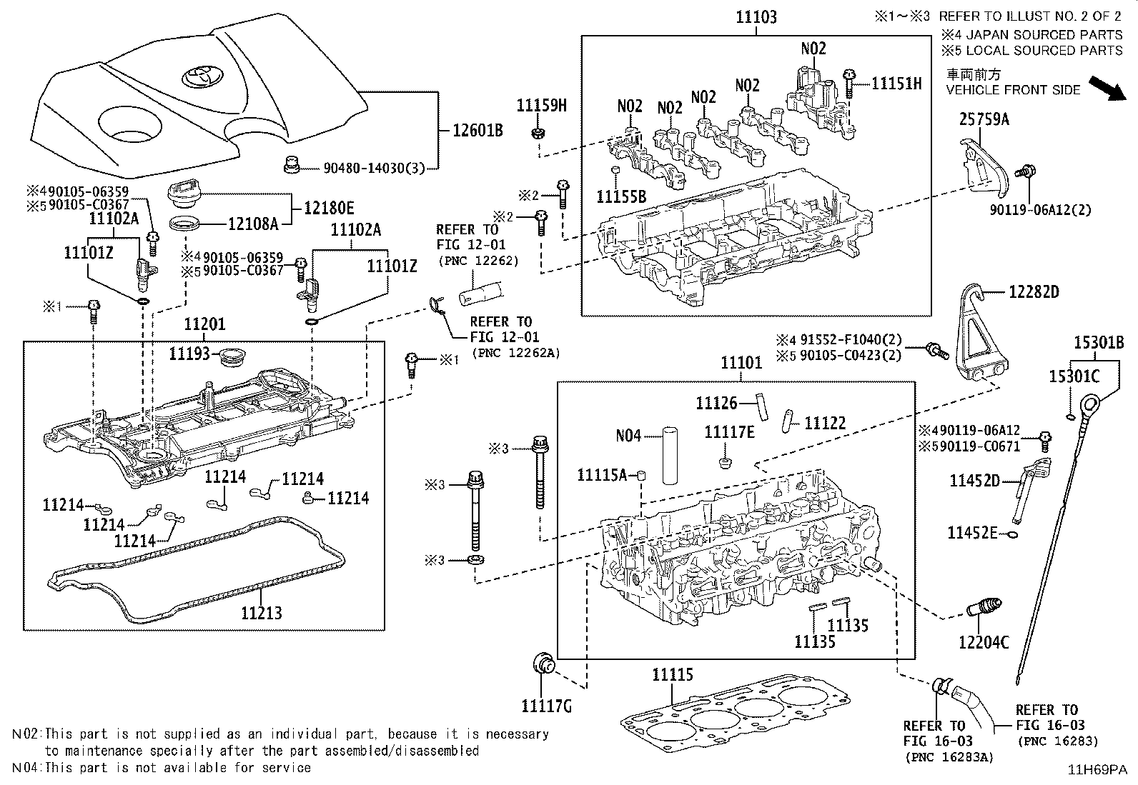 Exploded illustration 11H69PA