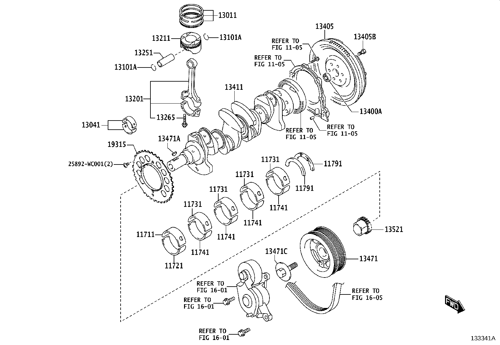 Exploded illustration 133341A