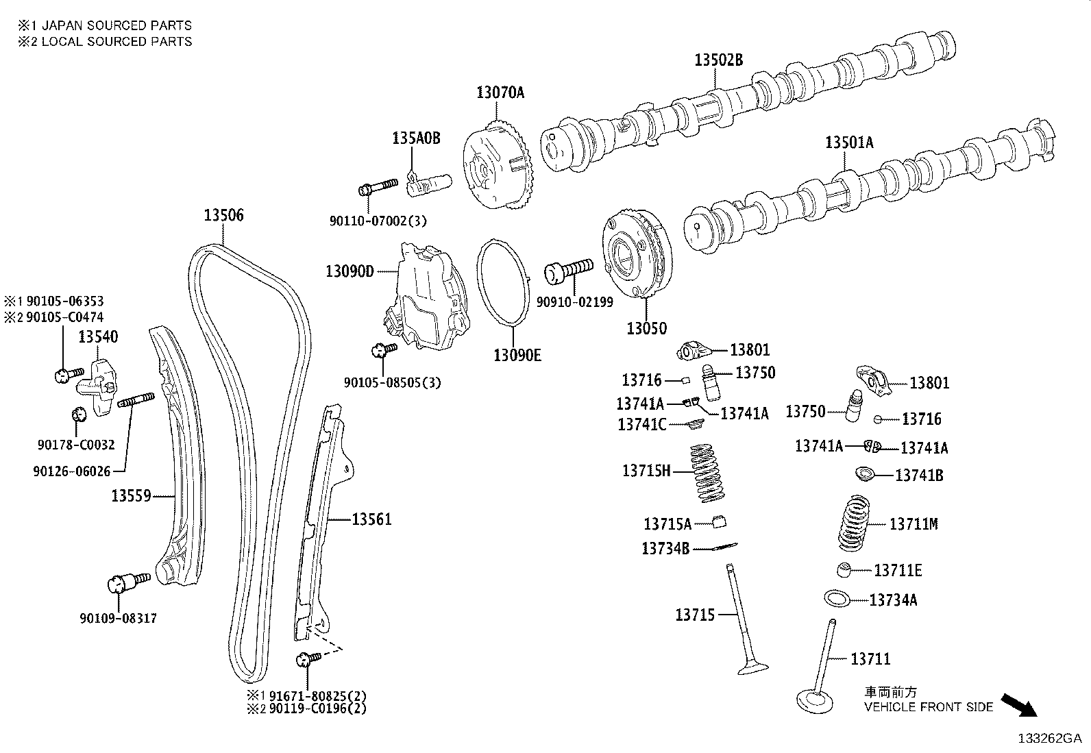 Exploded illustration 13362GA