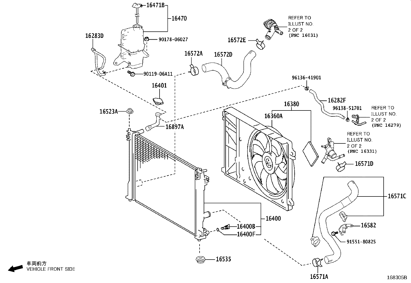 Exploded illustration 168305B