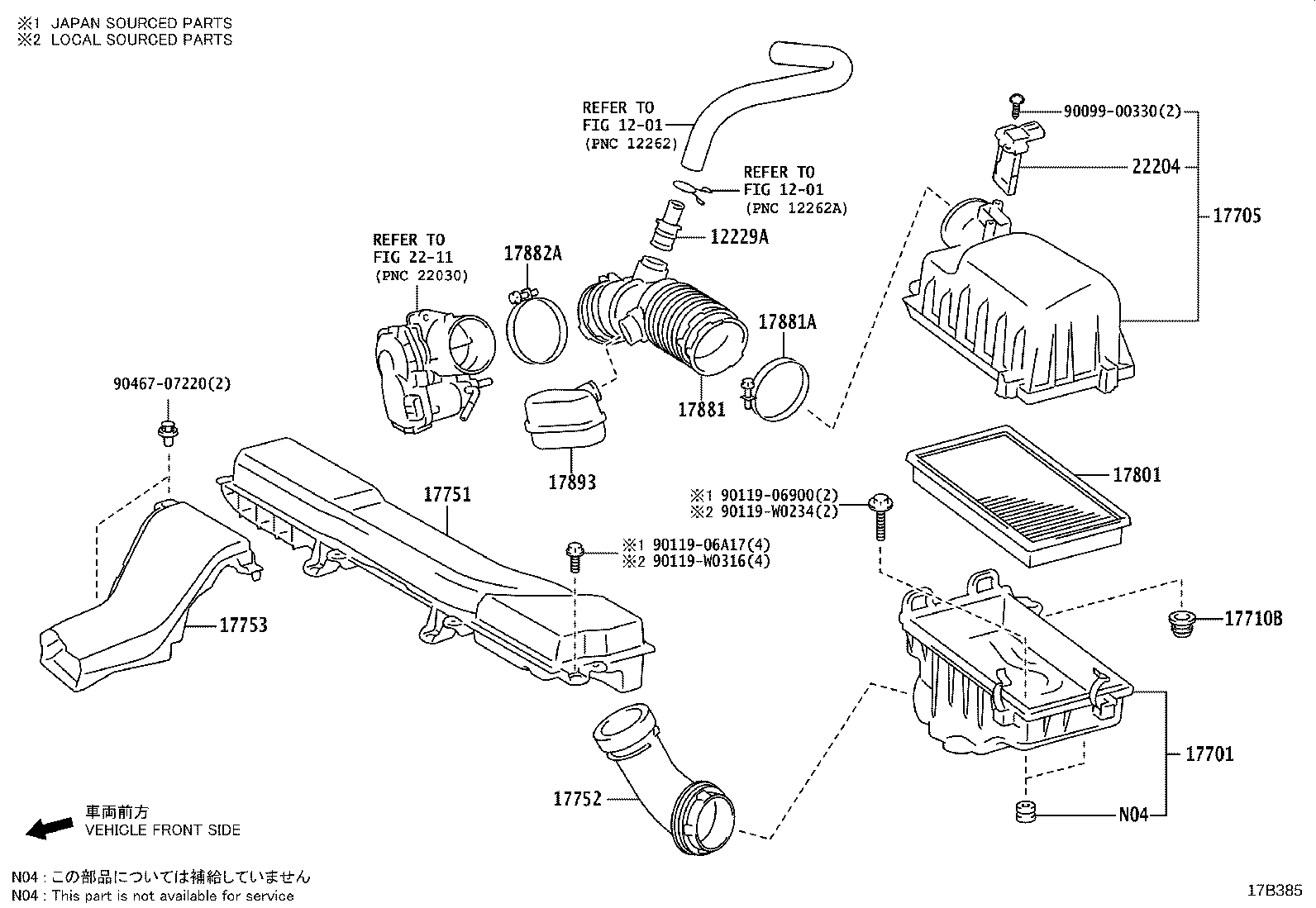 Exploded illustration 17B385