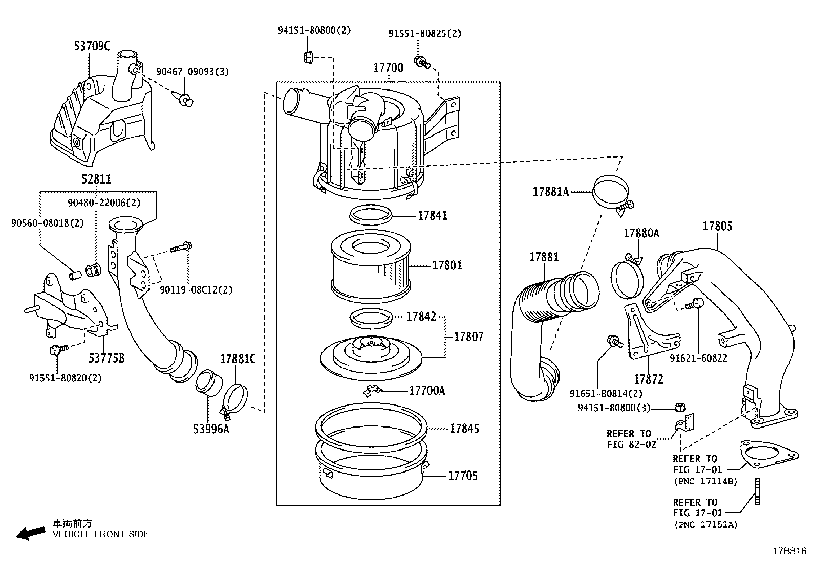 Exploded illustration 17B816