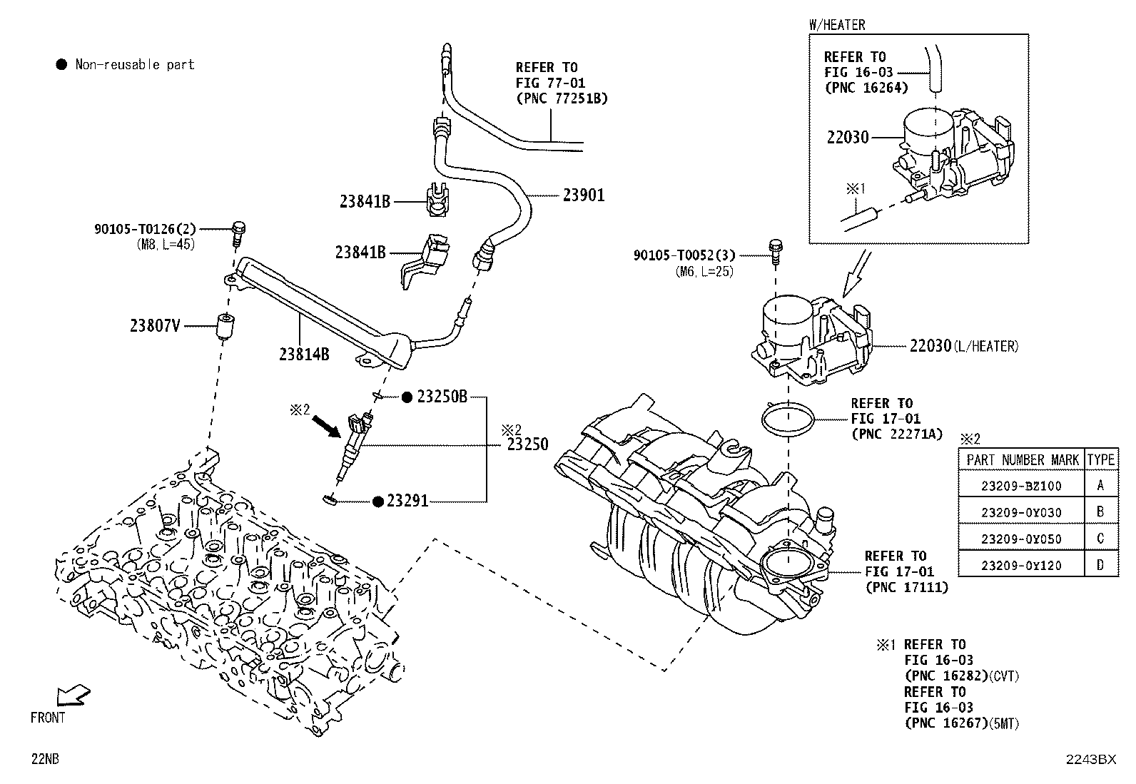 Exploded illustration 2243BX
