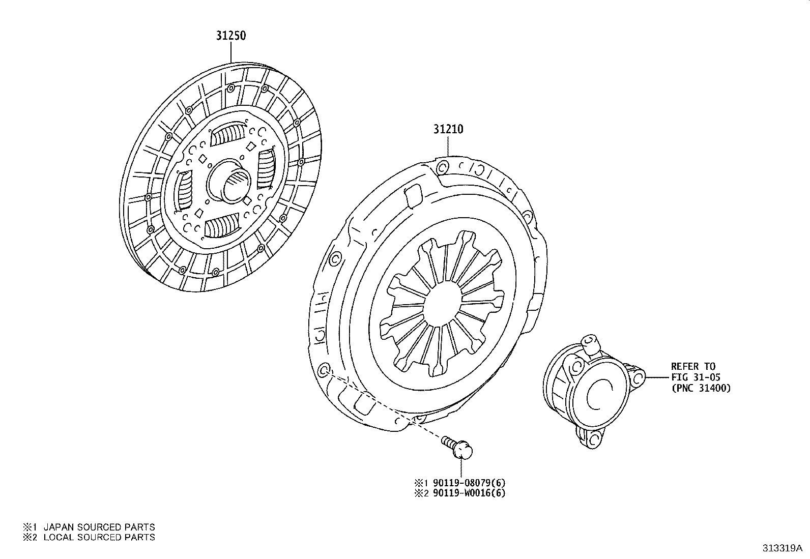 Exploded illustration 313319A
