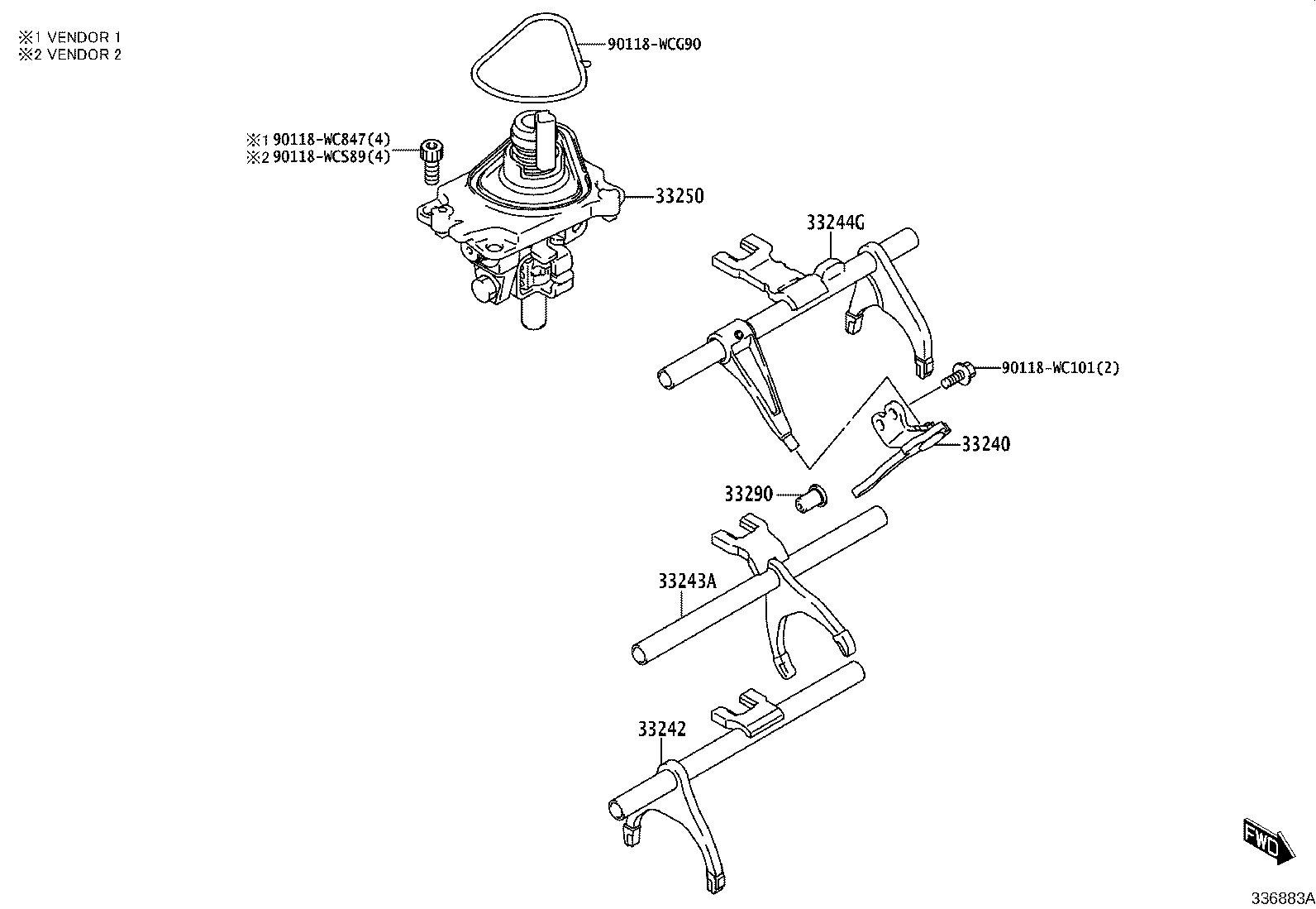 Exploded illustration 336883A