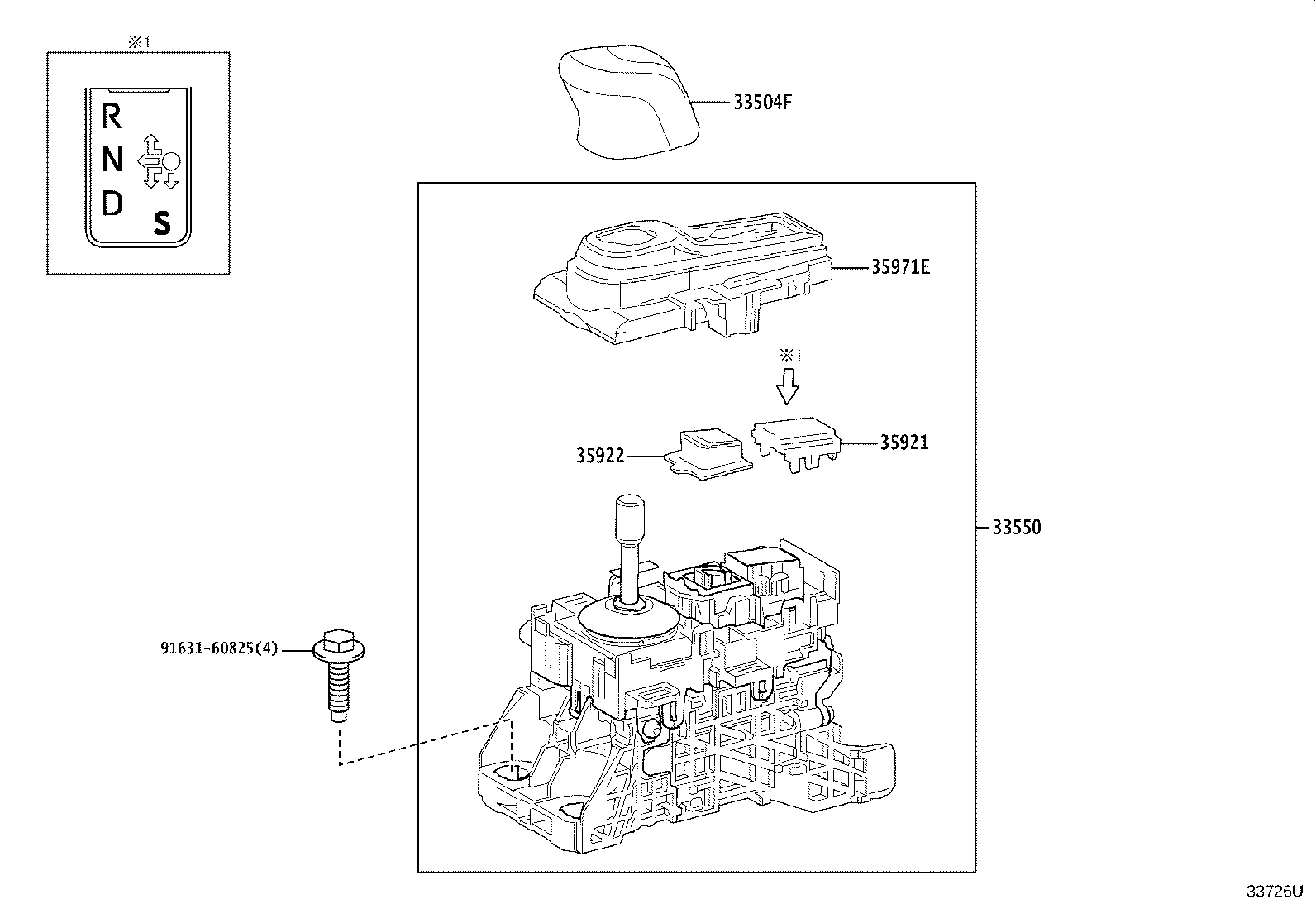 Exploded illustration 33726U
