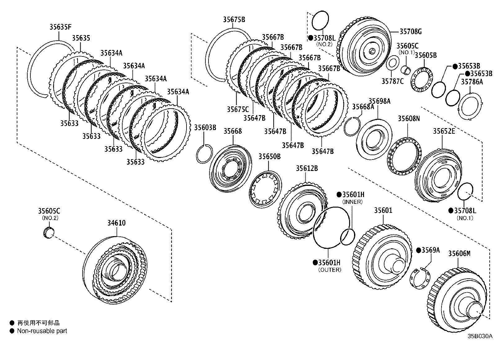 Exploded illustration 35B030A