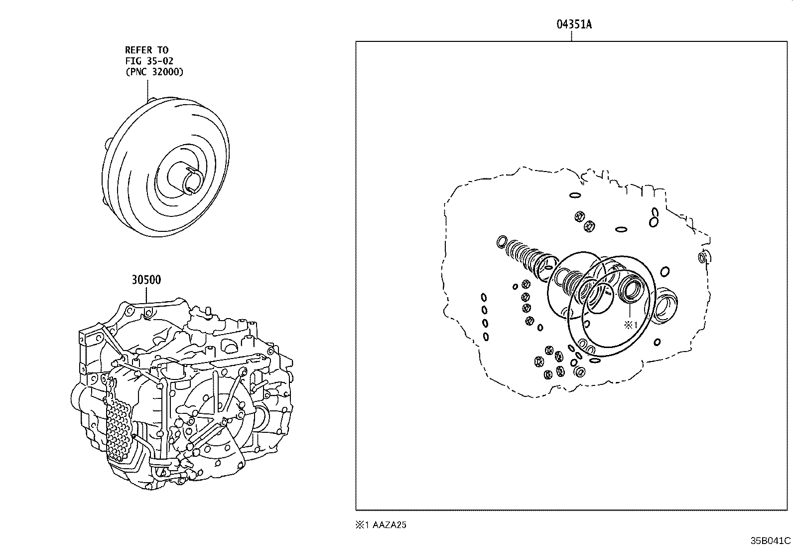 Exploded illustration 35B041C