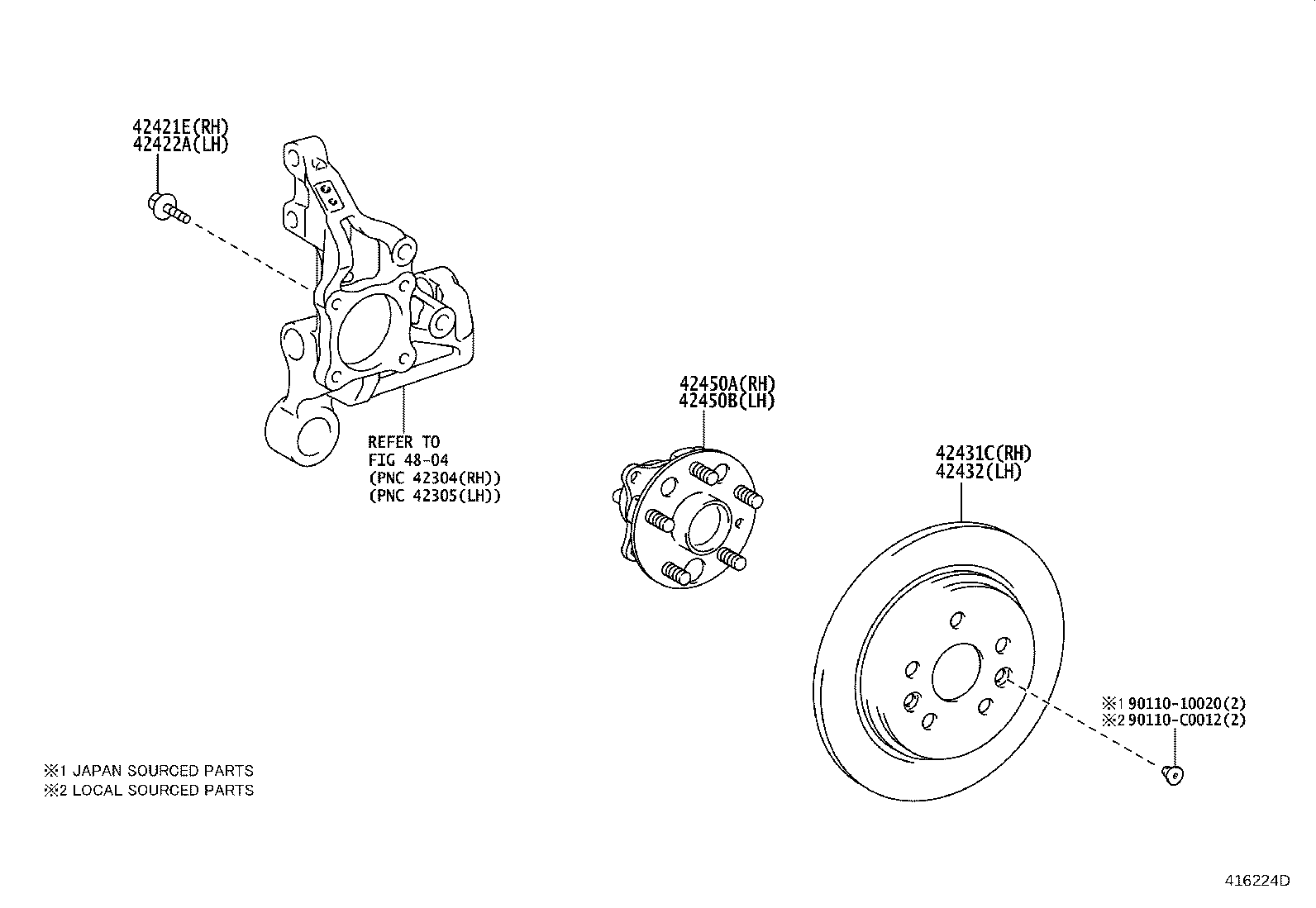 Exploded illustration 416224D