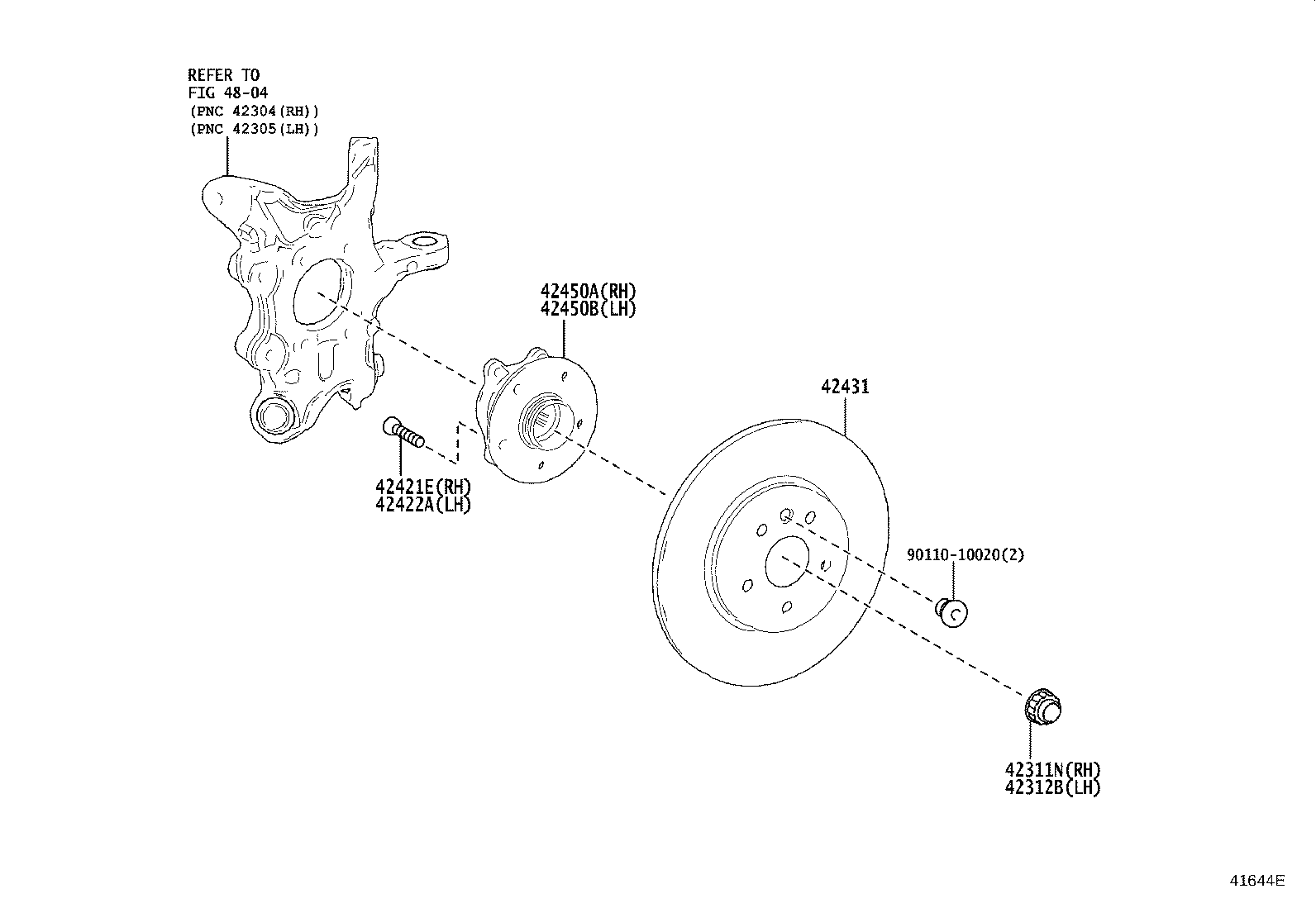 Exploded illustration 41644E