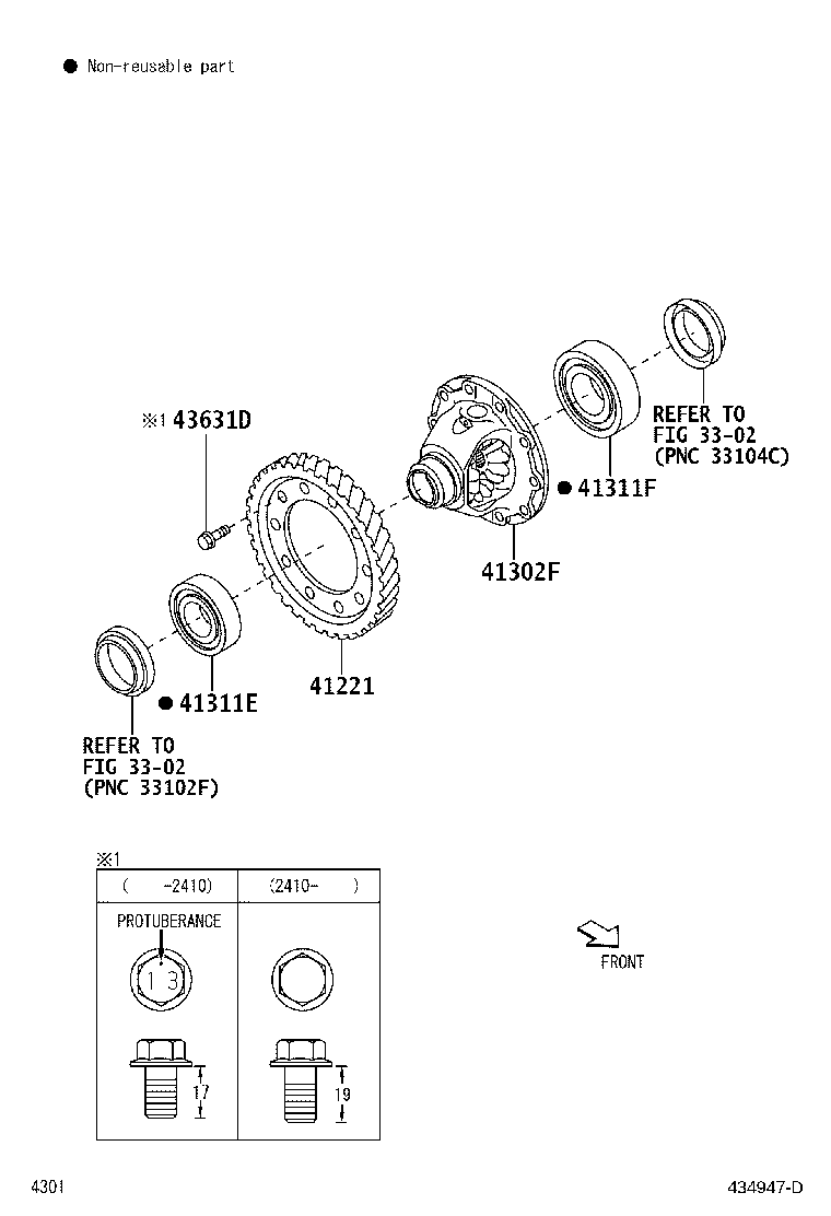 Exploded illustration 434947D
