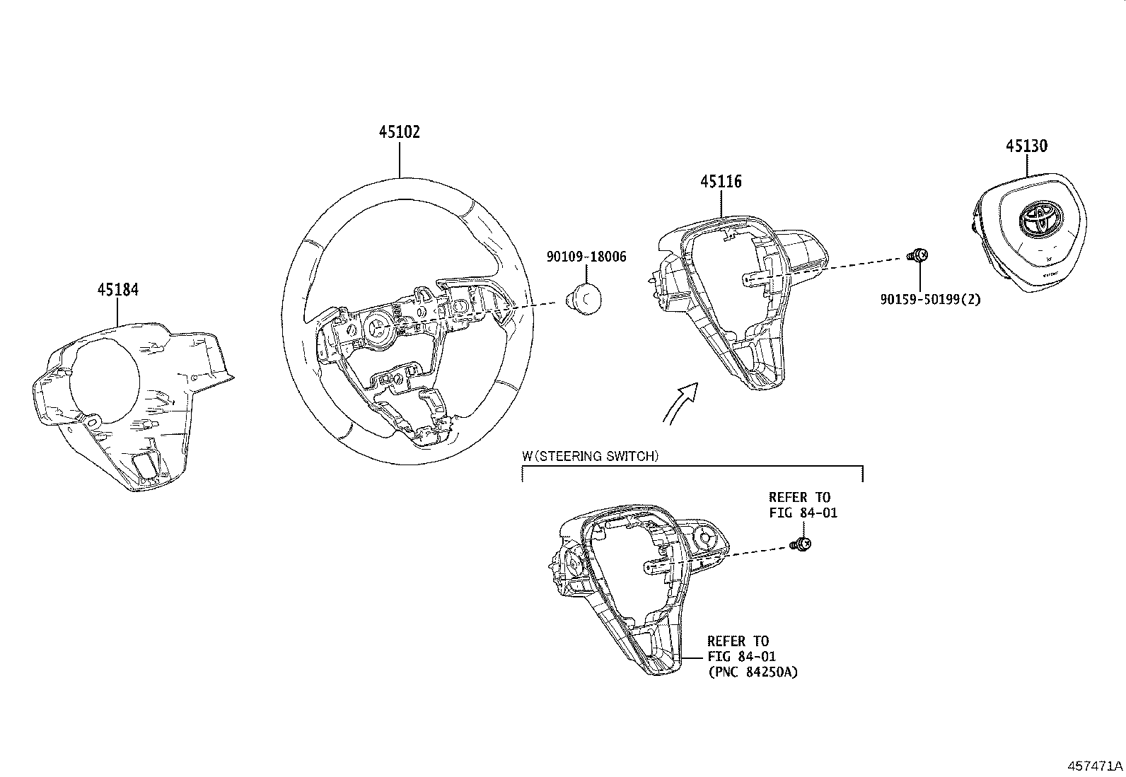 Exploded illustration 457471A