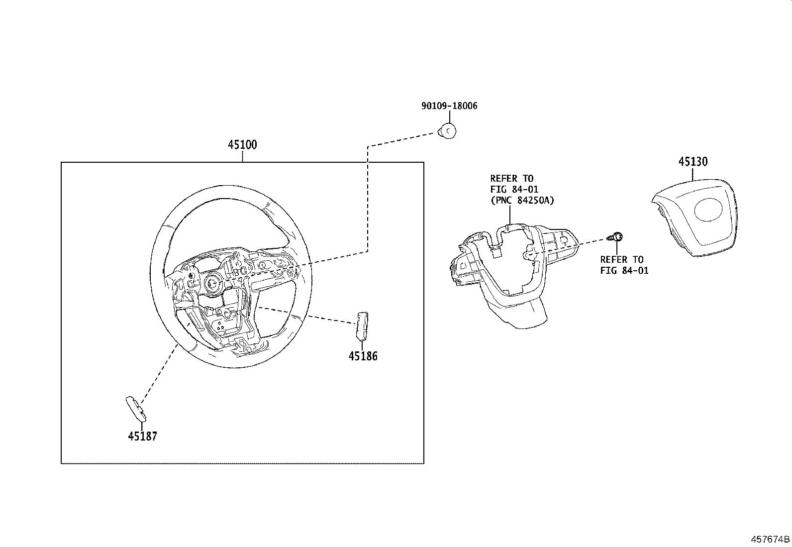 Exploded illustration 457674B