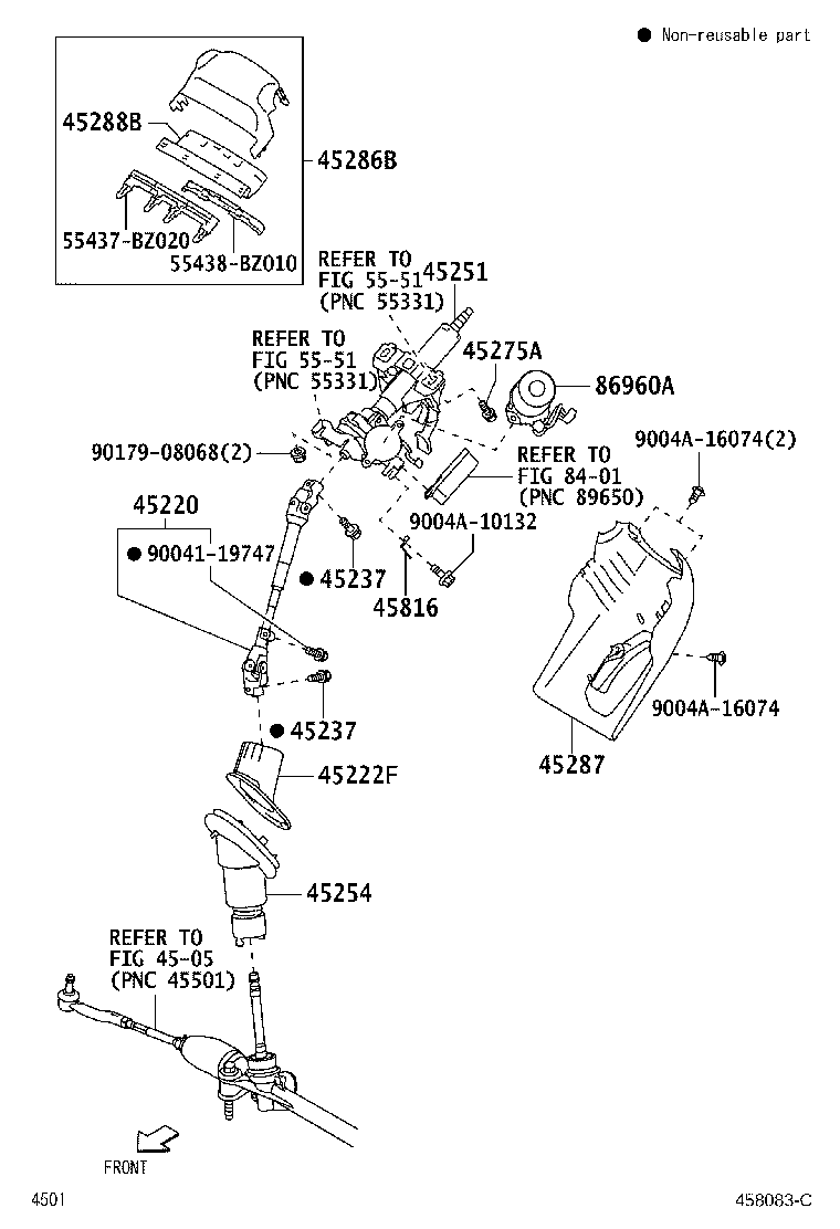 Exploded illustration 458083C