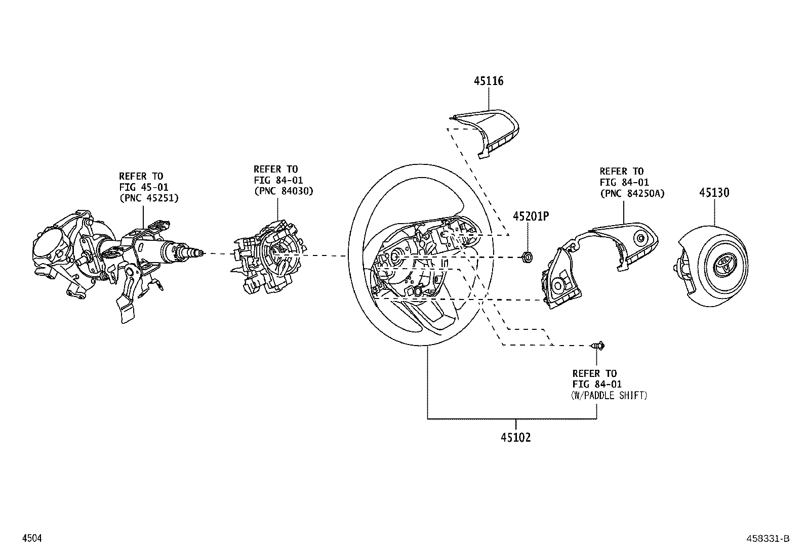 Exploded illustration 458331B