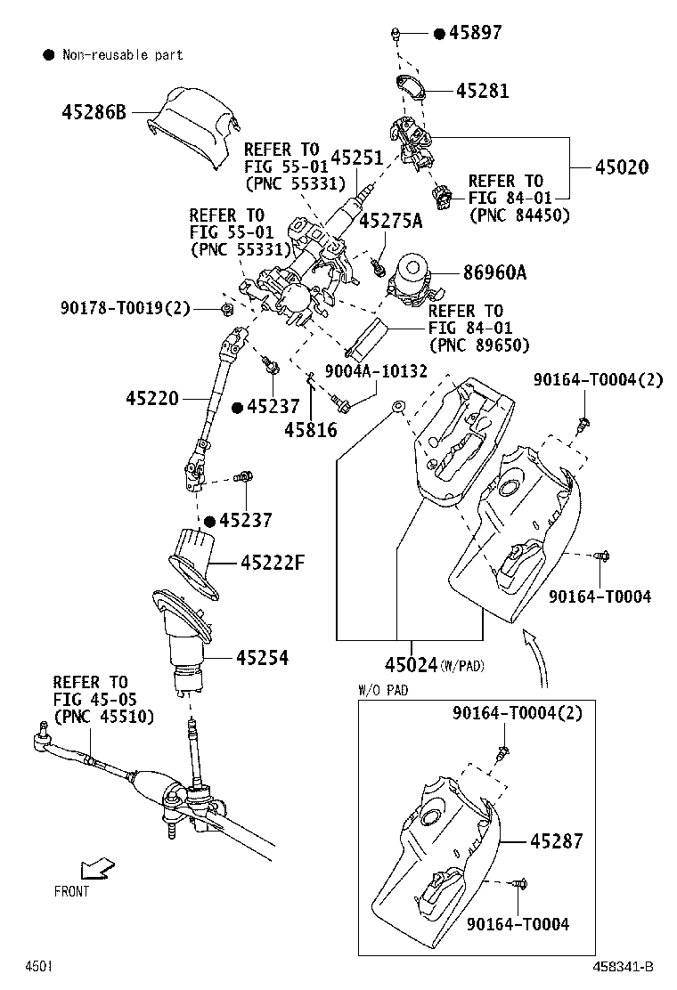 Exploded illustration 458341B