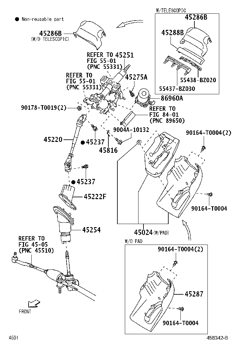 Exploded illustration 458342B