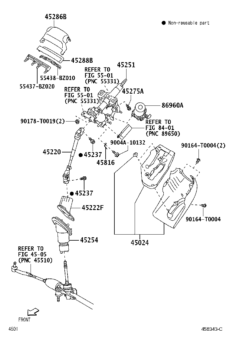Exploded illustration 458343C