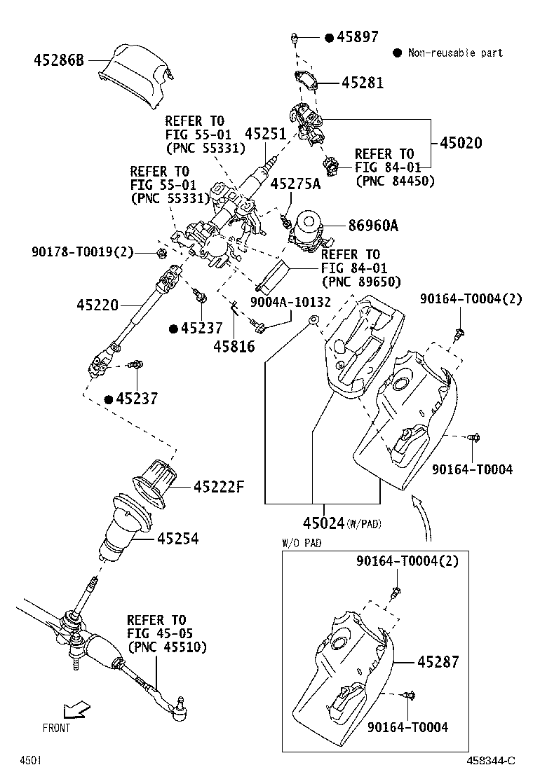 Exploded illustration 458344C