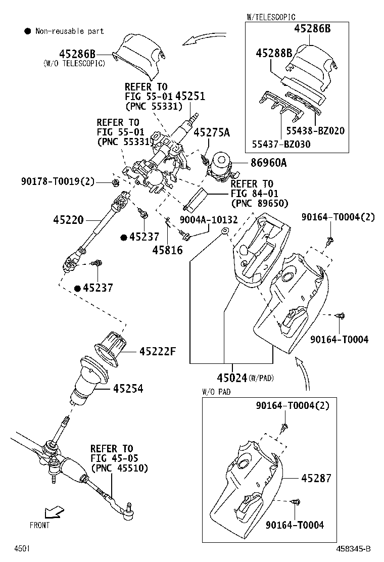 Exploded illustration 458345B