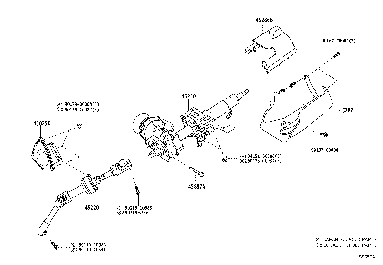 Exploded illustration 458555A
