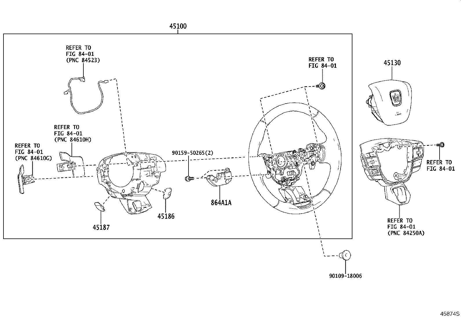 Exploded illustration 45874S